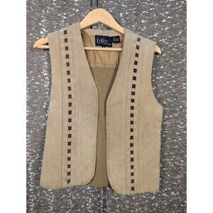 Vintage LeRoy Knitwear Brown Pig Suede Western Vest Women's‎ Medium